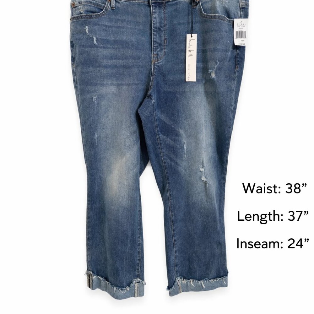 Nicole Miller New York SOHO High Rise Skinny Crop Jeans 18W NWT - Picture 3 of 16